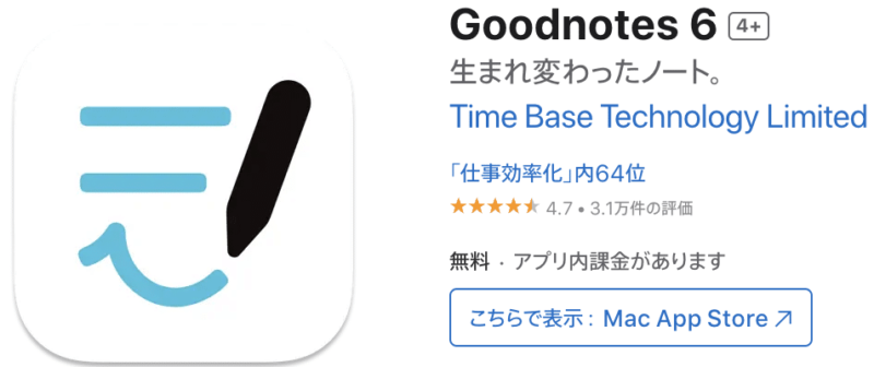 Goodnotesアプリ